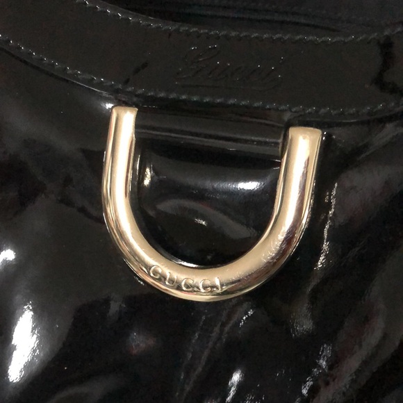 GUCCI ABBEY BLACK PATENT LEATHER - Picture 2 of 15